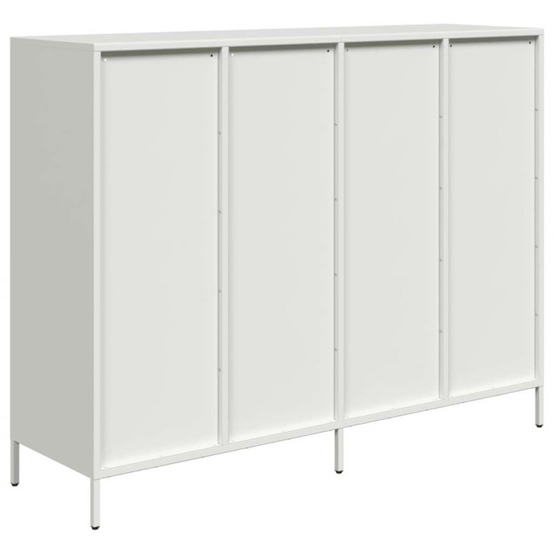 Szafka, biała, 135x39x103,5 cm, stal walcowana na zimno