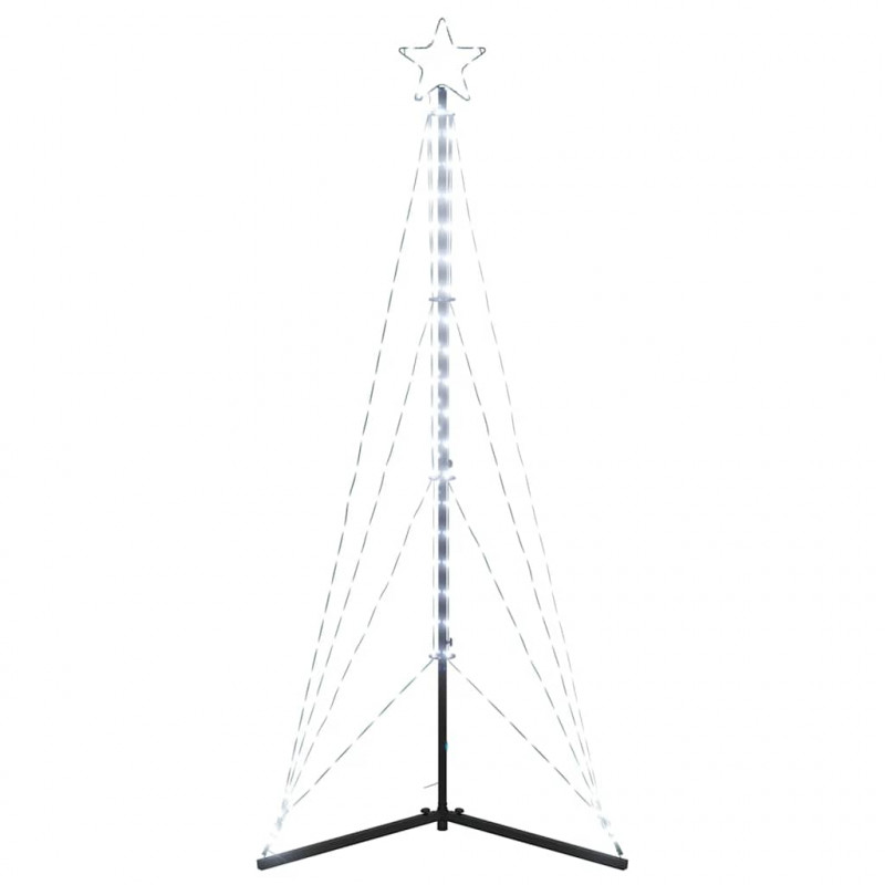 Choinka LED 363 diody LED Zimna biel 182 cm
