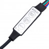 Wiszące szafki nocne z LED, 2 szt., czarne
