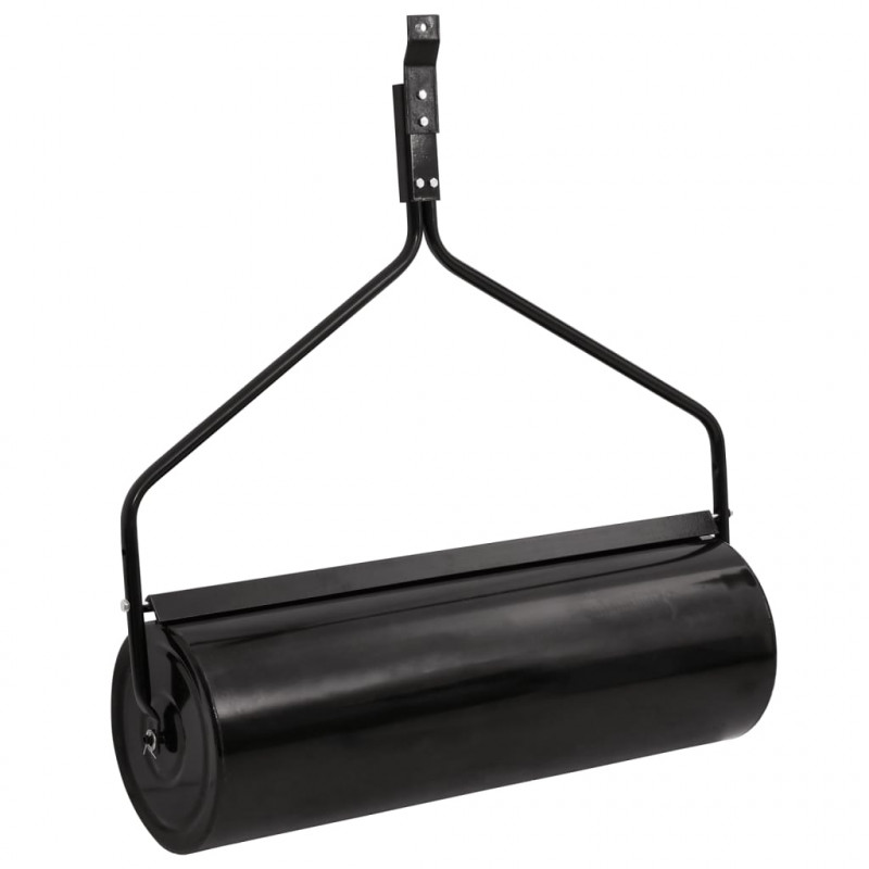 Walec do trawnika do ciągnięcia z aeratorem, czarny, 63 L, żelazo