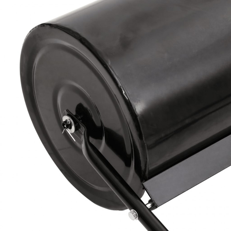 Walec do trawnika do ciągnięcia z aeratorem, czarny, 63 L, żelazo