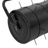 Walec do trawnika do ciągnięcia z aeratorem, czarny, 63 L, żelazo i stal
