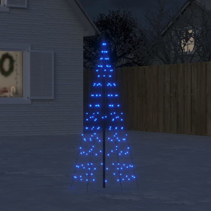 Choinka z lampek, na maszt, 200 niebieskich LED, 180 cm