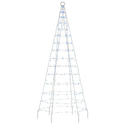 Choinka z lampek, na maszt, 200 niebieskich LED, 180 cm