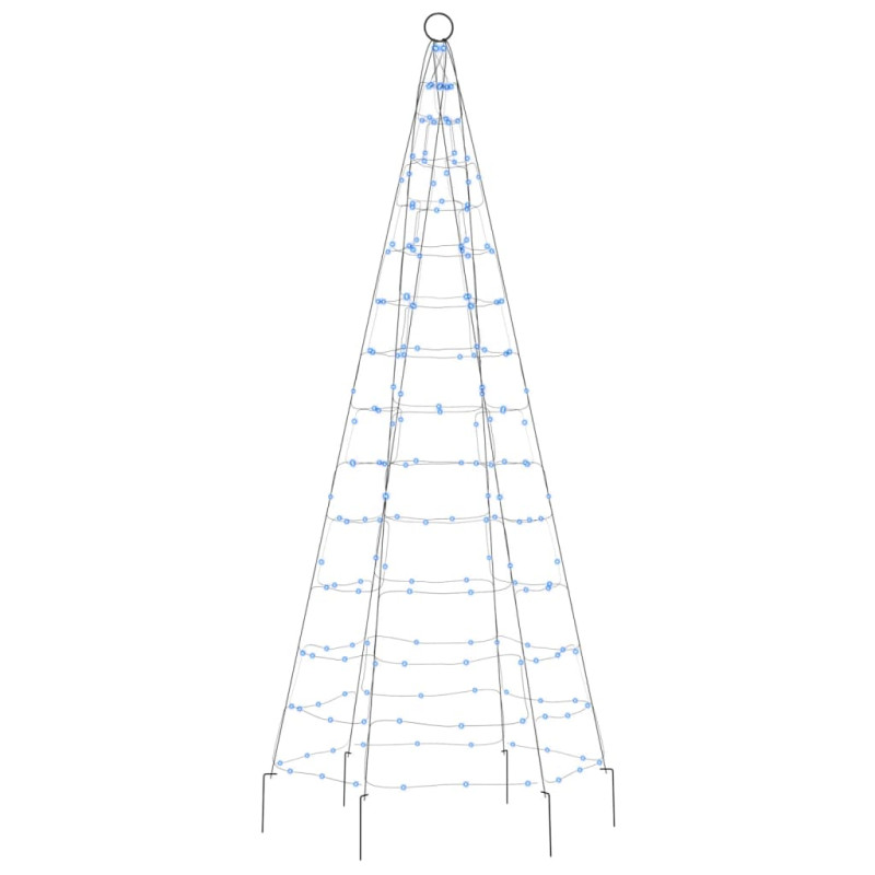 Choinka z lampek, na maszt, 200 niebieskich LED, 180 cm