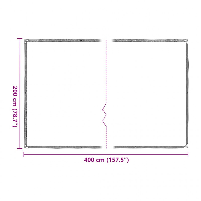 Osłona roślin z oczkami 2x4 m Polietylen