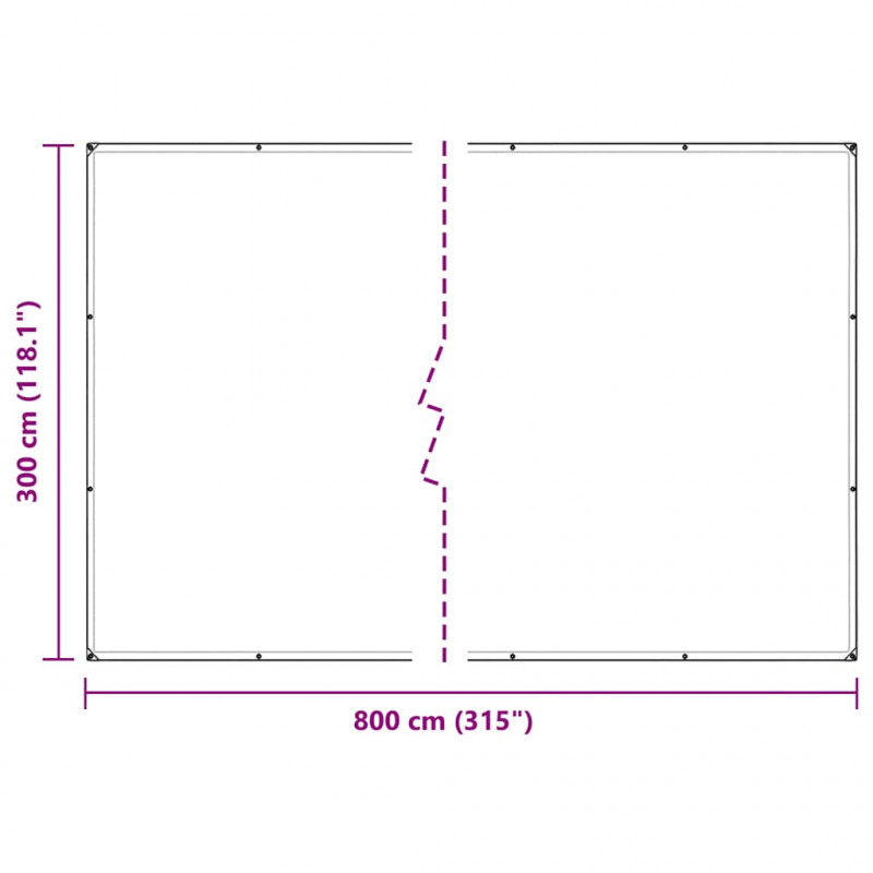 Osłona roślin z oczkami 3x8 m PVC