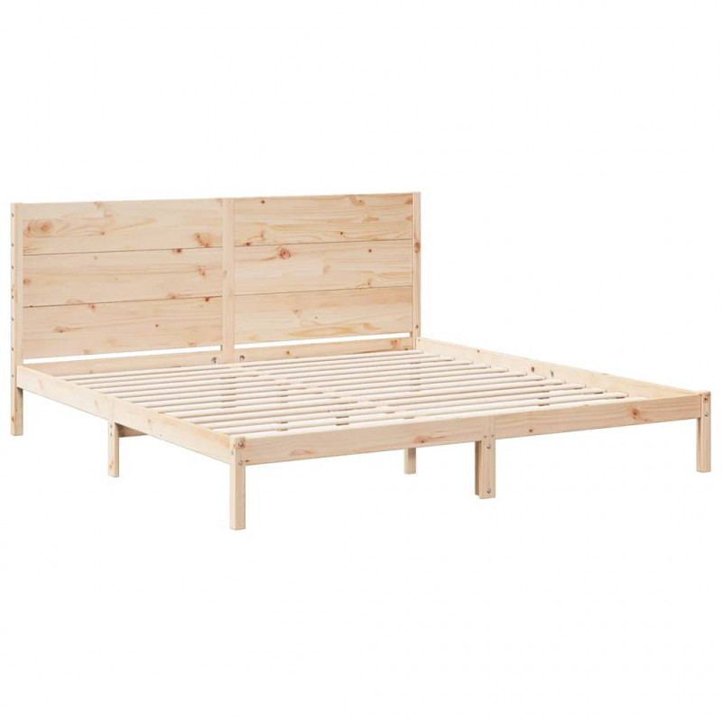 Dłuższe łóżko bez materaca, 200x210 cm, lite drewno