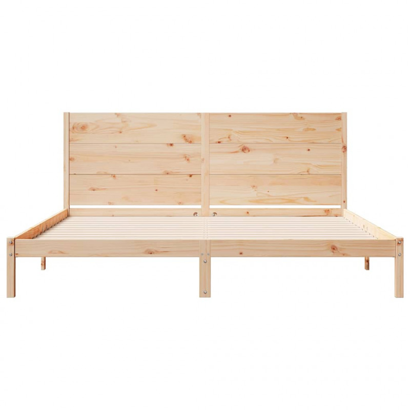Dłuższe łóżko bez materaca, 200x220 cm, lite drewno