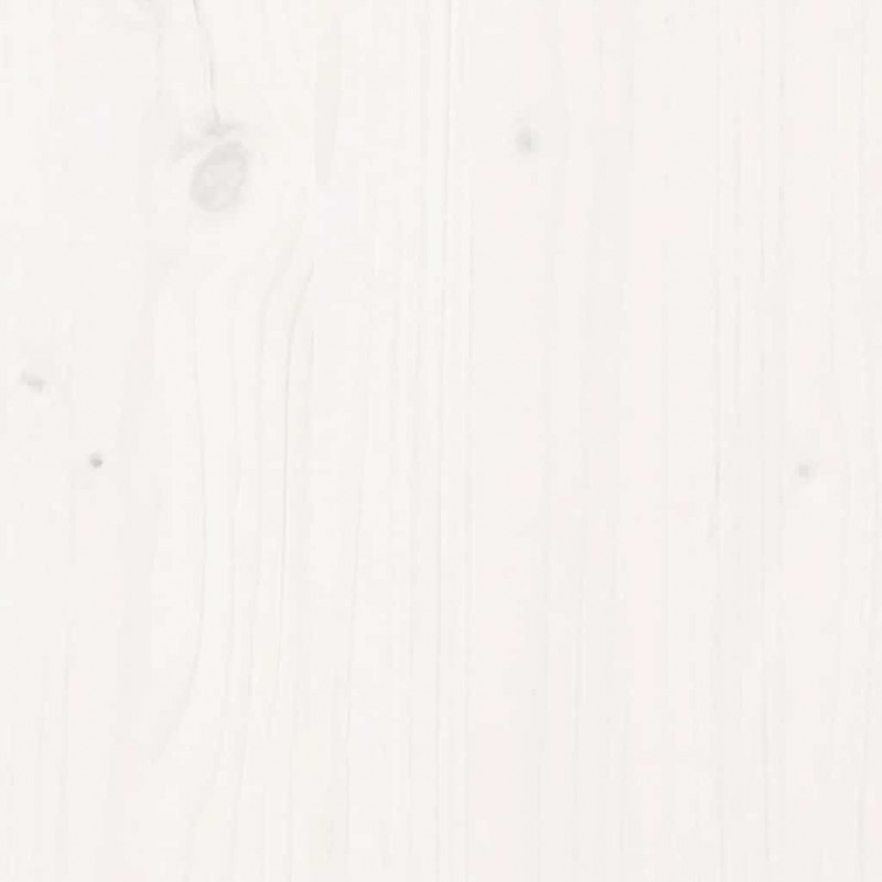 Dłuższe łóżko bez materaca, białe, 90x210 cm, lite drewno