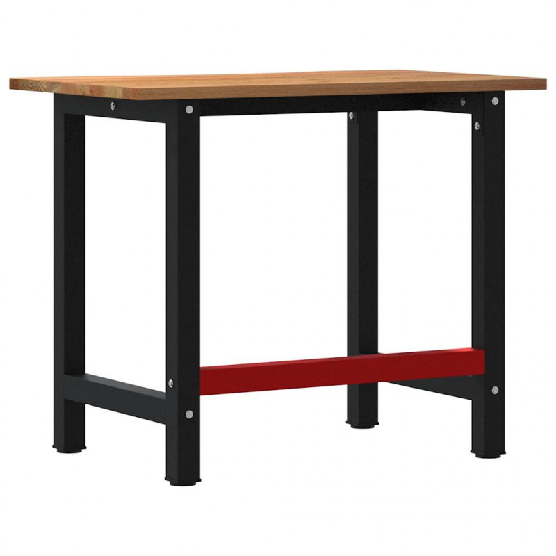 Stolik roboczy, jasny brąz, 100x60x81,5 cm, lite drewno dębowe