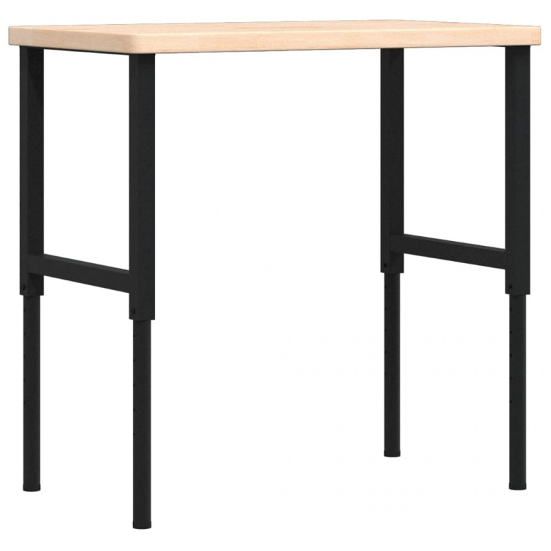 Stolik roboczy, 100x60x(73-99,5) cm, prostokątny, drewno dębowe