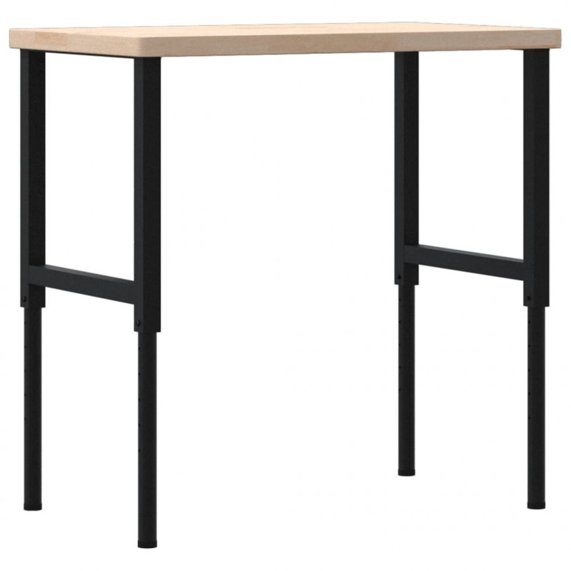 Stolik roboczy, 100x60x(73-99,5) cm, prostokątny, drewno dębowe
