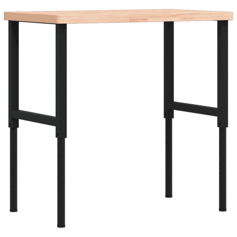Stolik roboczy, 100x60x(73-99,5) cm, prostokątny, drewno bukowe