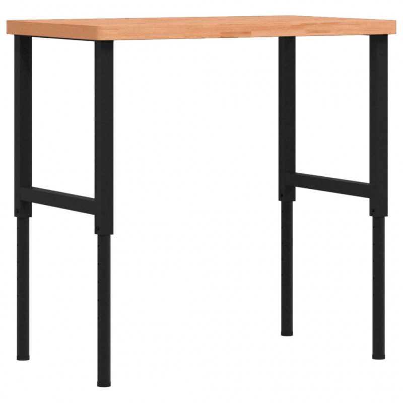Stolik roboczy, 100x60x(73-99,5) cm, prostokątny, drewno bukowe