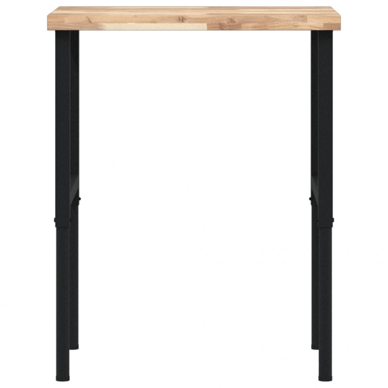 Stolik roboczy, 80x60x(73-99,5)cm, prostokątny, drewno akacjowe