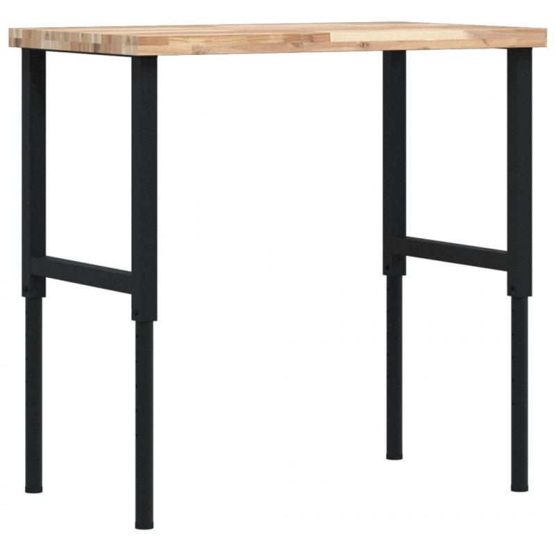 Stolik roboczy, 100x60x(73-99,5) cm, prostokątny, akacjowy