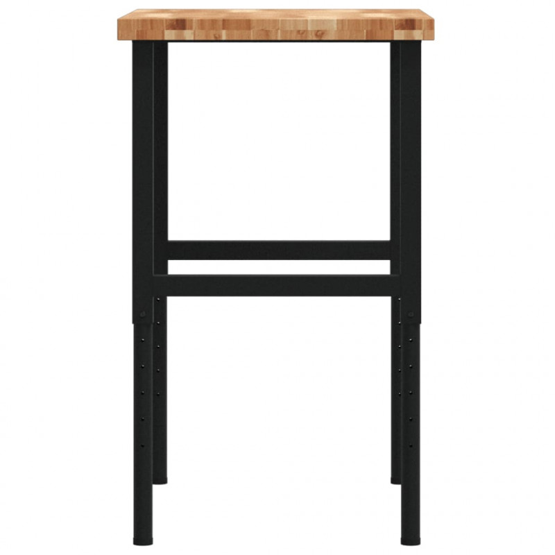 Stolik roboczy, 80x60x(73-99,5)cm, prostokątny, drewno akacjowe