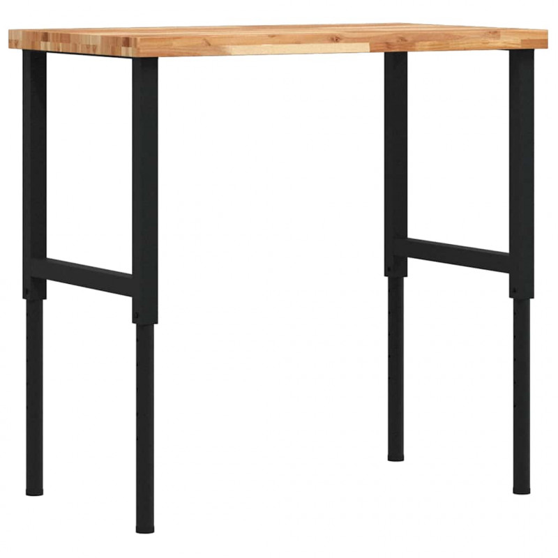 Stolik roboczy, 100x60x(73-99,5) cm, prostokątny, akacjowy