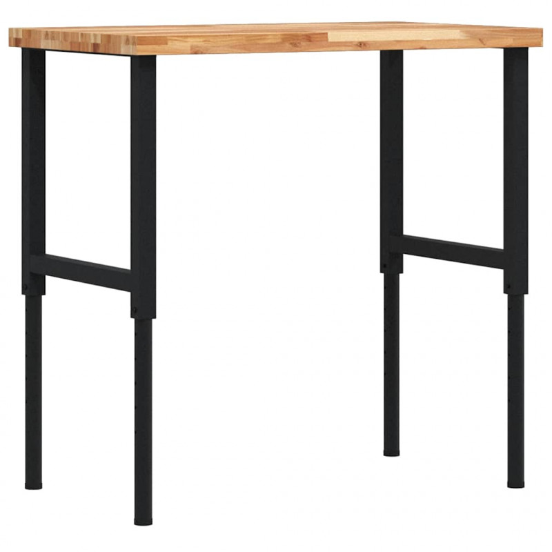 Stolik roboczy, 100x60x(73-99,5) cm, prostokątny, akacjowy
