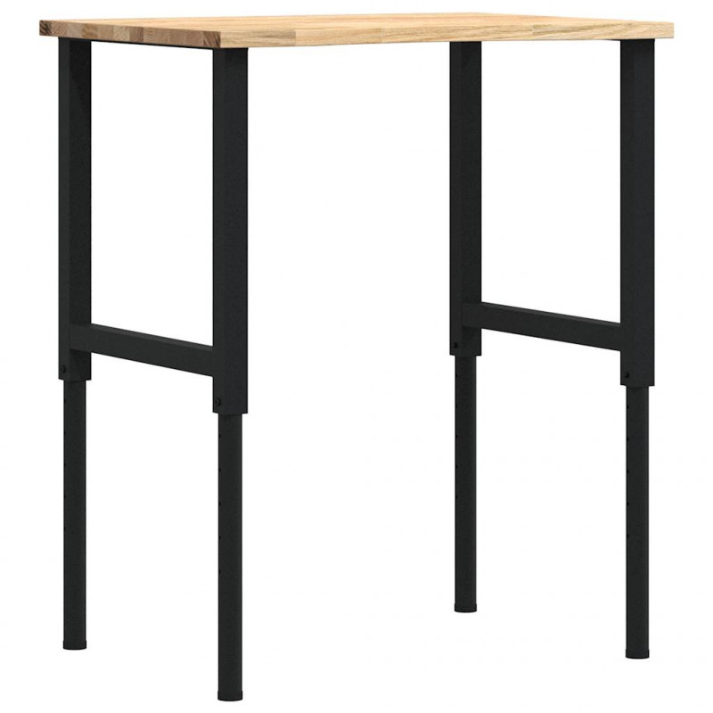 Stolik roboczy, 80x60x(71,5-98) cm, drewno dębowe