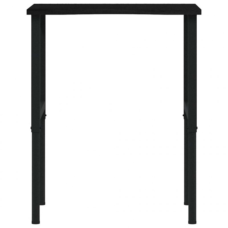 Stolik roboczy, ciemny brąz, 80x60x(71,5-98) cm, drewno dębowe