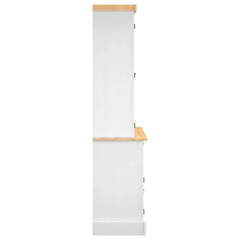 Kredens Corona, biała 112x43x196 cm, drewno sosny meksykańskiej