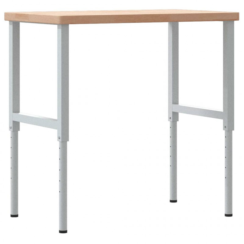 Stolik roboczy, 100x60x(73-99,5) cm, drewno dębowe, prostokątny