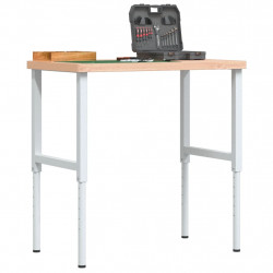 Stolik roboczy, 100x60x(73-99,5) cm, prostokątny, drewno bukowe