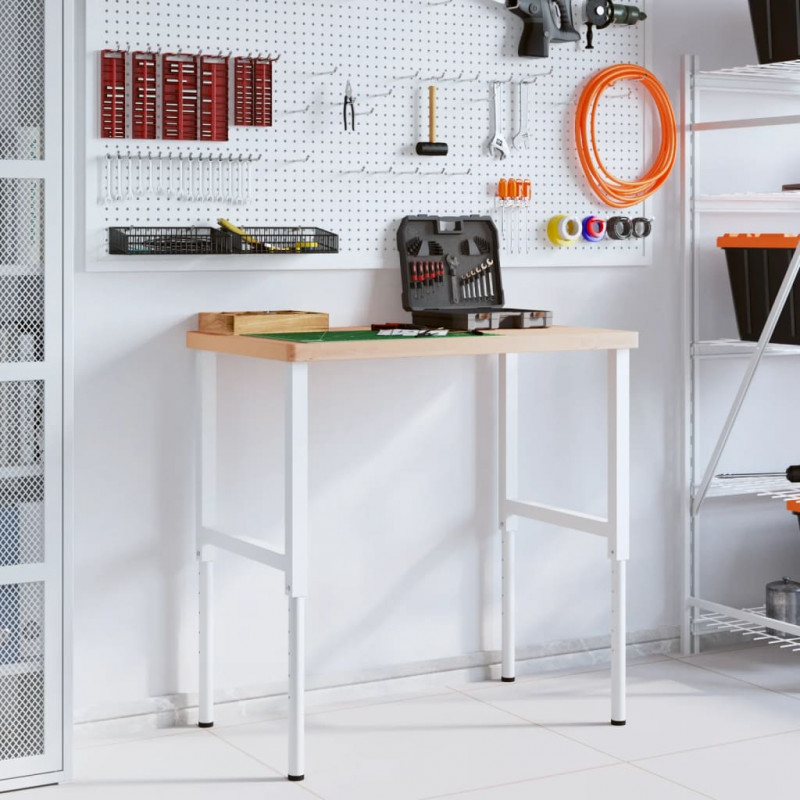 Stolik roboczy, 100x60x(73-99,5) cm, prostokątny, drewno bukowe