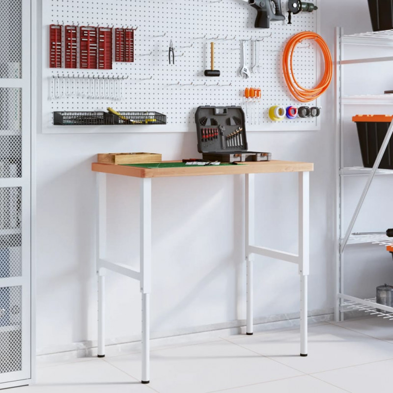 Stolik roboczy, 100x60x(73-99,5) cm, prostokątny, drewno bukowe