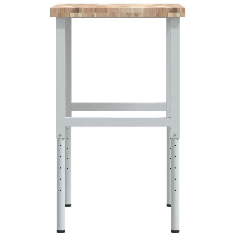 Stolik roboczy, 80x60x(73-99,5)cm, prostokątny, drewno akacjowe