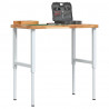 Stolik roboczy, 100x60x(73-99,5) cm, prostokątny, akacjowy