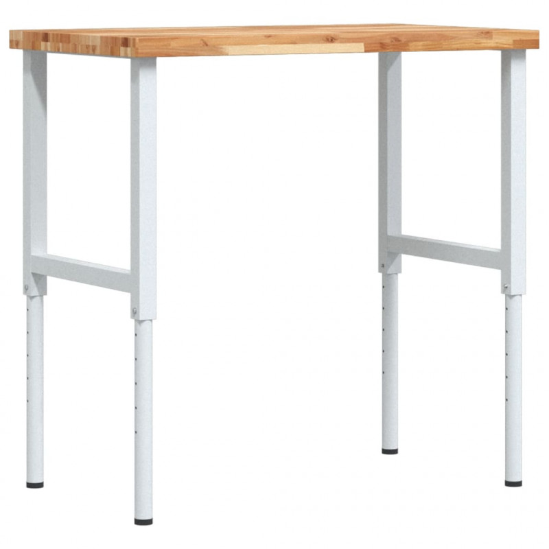 Stolik roboczy, 100x60x(73-99,5) cm, prostokątny, akacjowy