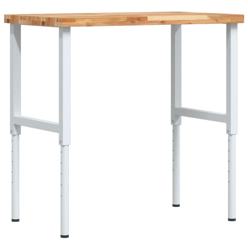 Stolik roboczy, 100x60x(73-99,5) cm, prostokątny, akacjowy