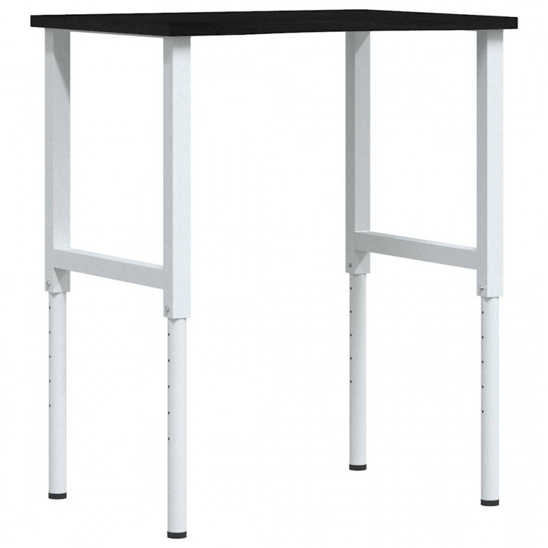 Stolik roboczy, ciemny brąz, 80x60x(71,5-98) cm, drewno dębowe