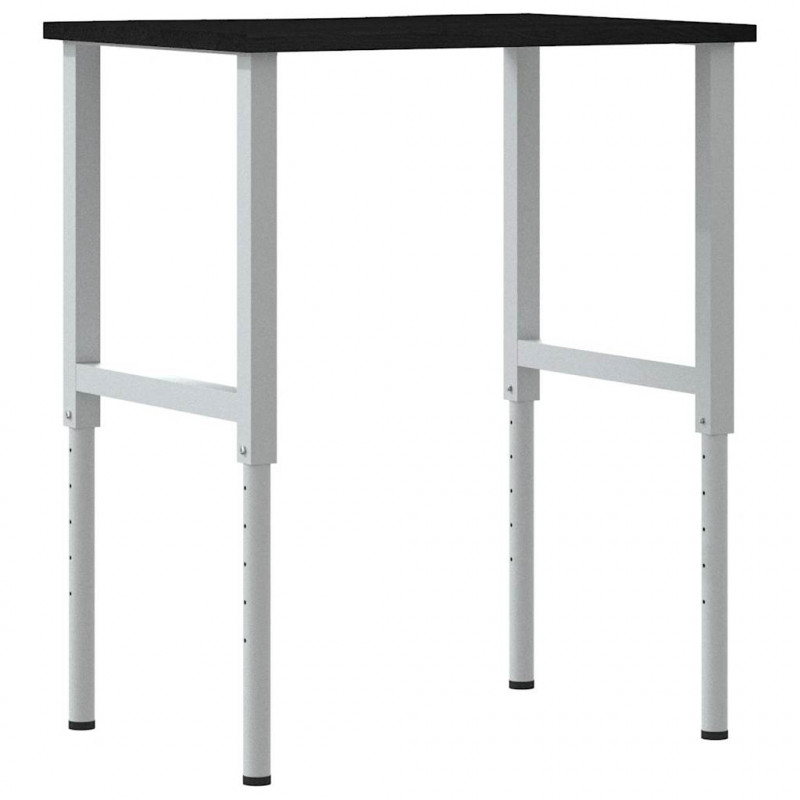 Stolik roboczy, ciemny brąz, 80x60x(71,5-98) cm, drewno dębowe
