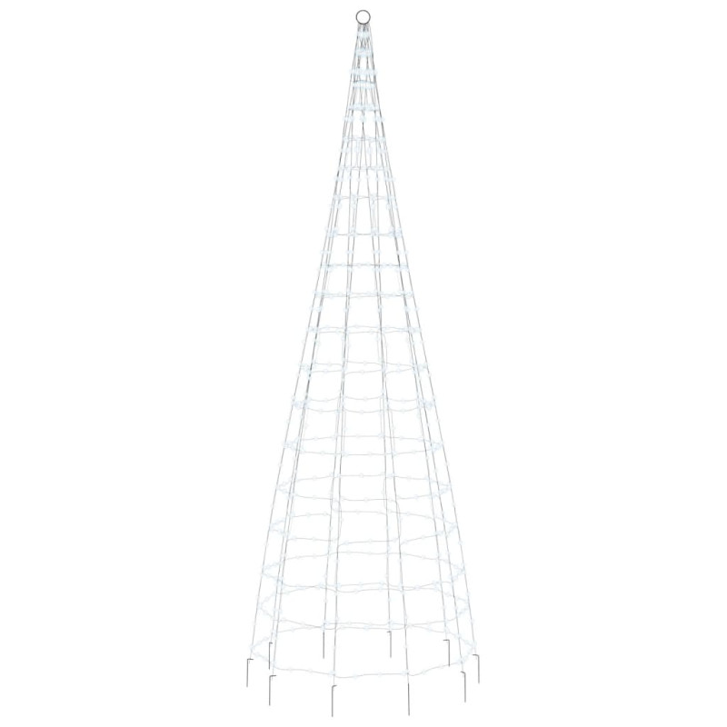 Choinka z lampek, na maszt, 550 zimnych białych LED, 300 cm