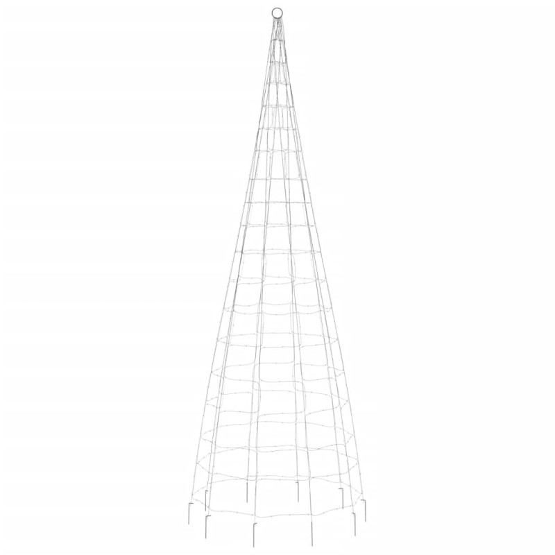 Choinka z lampek, na maszt, 550 zimnych białych LED, 300 cm