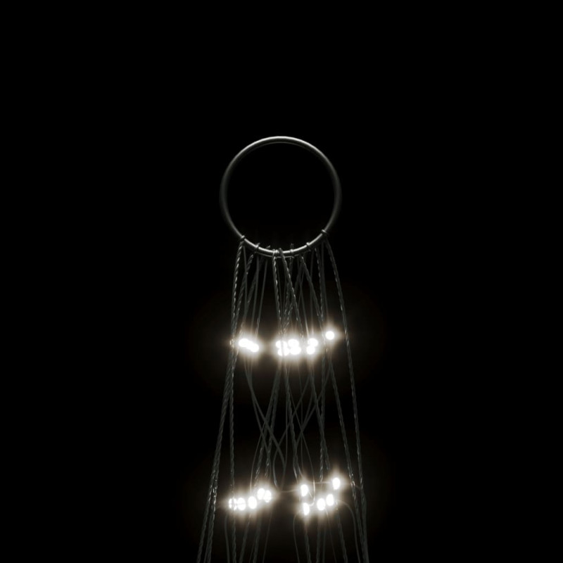 Choinka z lampek, na maszt, 550 zimnych białych LED, 300 cm
