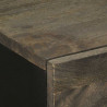 Szafki, 2 szt., czarna, 60x33x75 cm, lite drewno mango