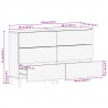 Komody 2 szt. Jasnoszary 60x33,5x75 cm Drewno lite Mango