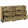 Zestaw Komód 2 pcs Naturalny 60 x 33,5 x 75 cm Drewno z mango
