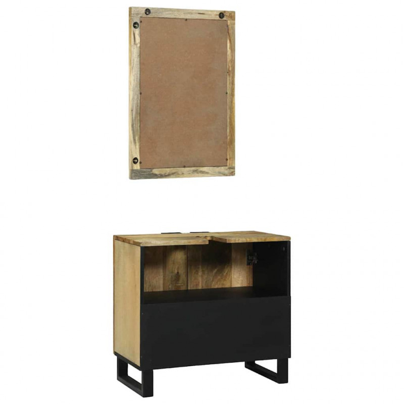 Zestaw mebli łazienkowych 2 pcs Brązowy Materiał drewnopochodny