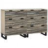 Zestaw Komód 2 pcs Biały 60 x 33,5 x 75 cm Drewno z mango