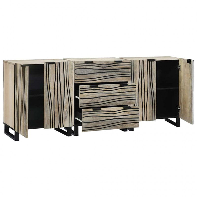 Zestaw mebli łazienkowych 3 pcs Biały Materiał drewnopochodny