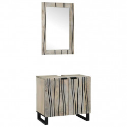 Zestaw mebli łazienkowych 2 pcs Biały Materiał drewnopochodny