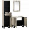 Zestaw mebli łazienkowych 3 pcs Biały Materiał drewnopochodny