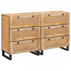 Bufet 2 pcs Brązowy 60 x 33 x 75 cm Drewno z mango