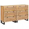 Bufet 2 pcs Brązowy 60 x 33 x 75 cm Drewno z mango